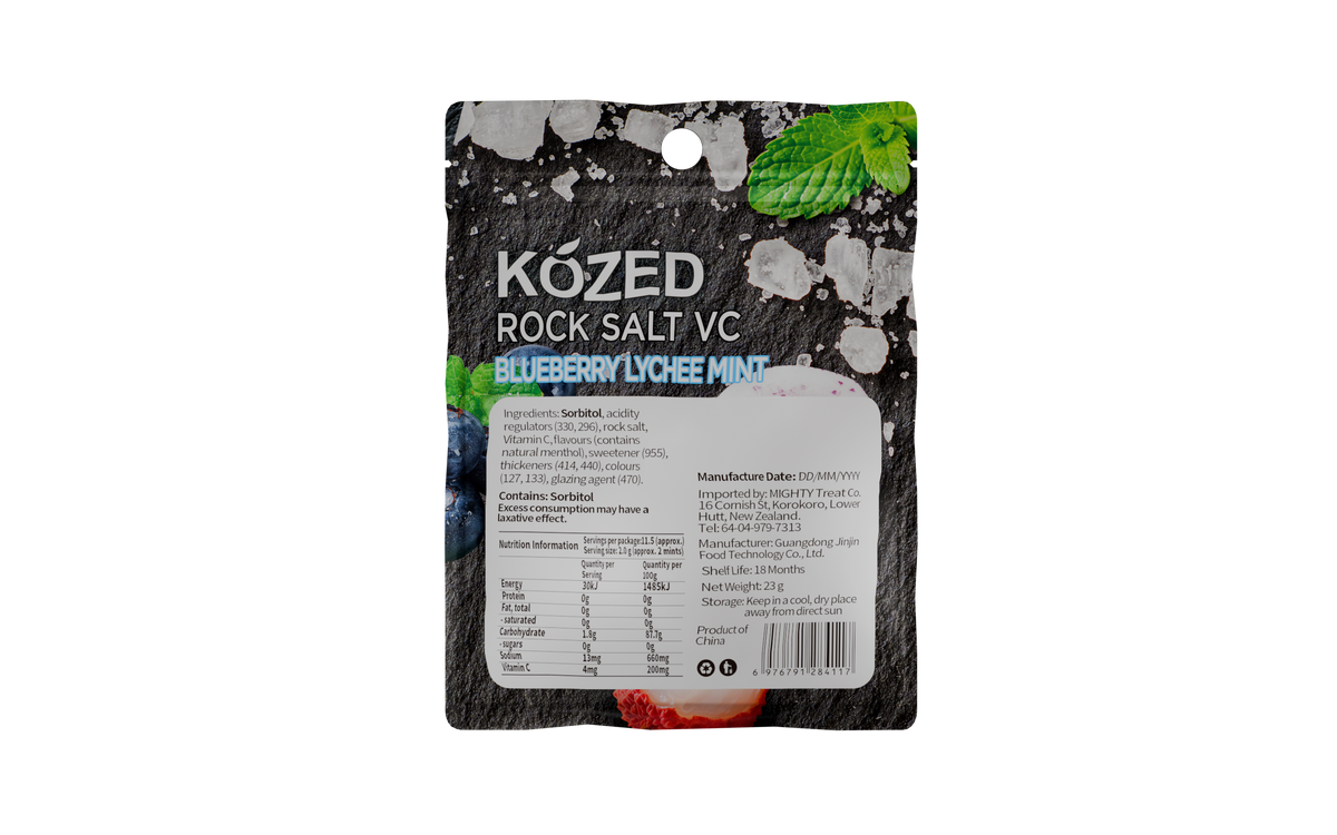 KOZED - Rock Salt Mints - Blueberry Lychee