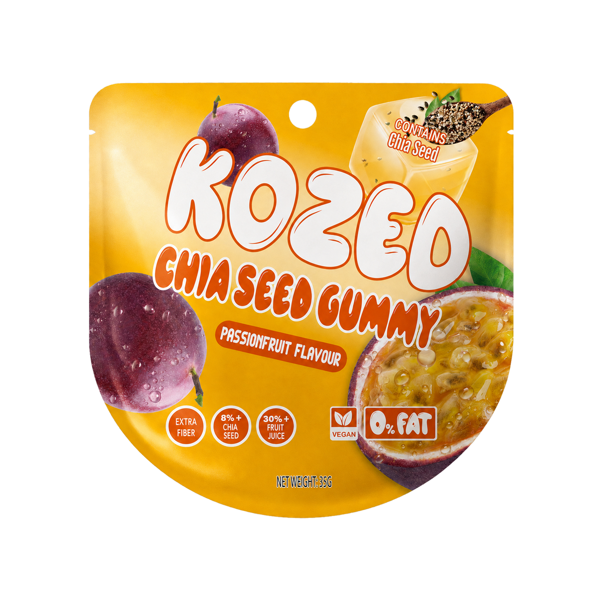 KOZED - Chia Seed Gummy - Passion Fruit