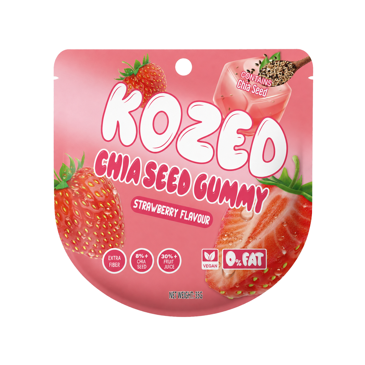 KOZED - Chia Seed Gummy - Strawberry
