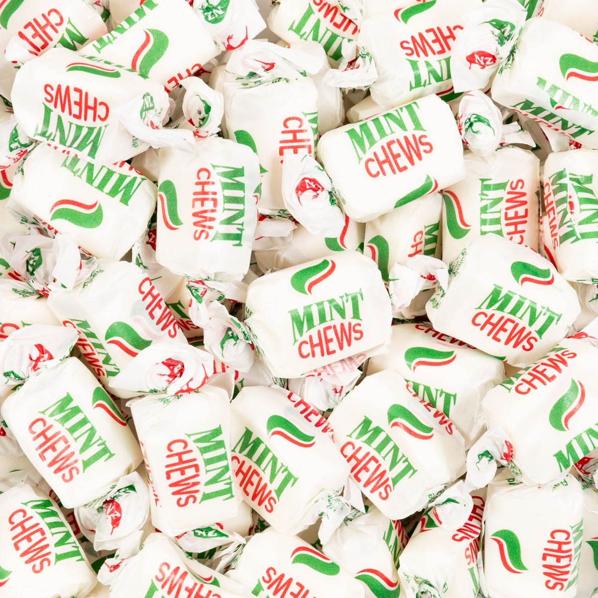 A bag of Carousel minty chews, individually twist wrapped